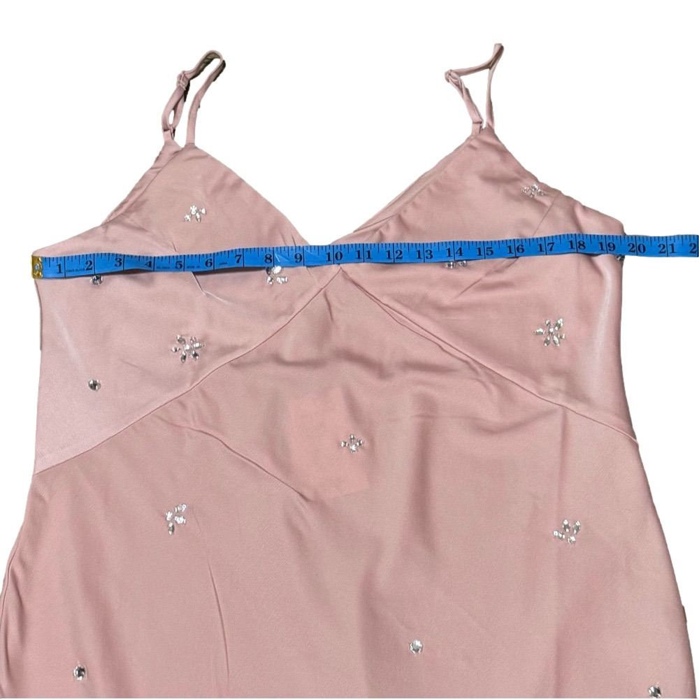 A New Day Dusty Pink Lightweight Deep V-Neck Midi Slip Dress Women Size XL - Picture 11 of 15